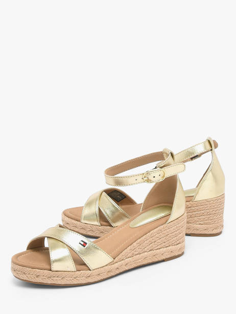 Sandalen Uit Leder Tommy hilfiger Goud women 93330HS ander zicht 2