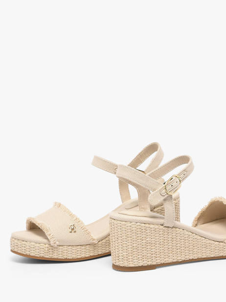 Sandalen Uit Leder Tommy hilfiger Beige women 9470ACI ander zicht 2