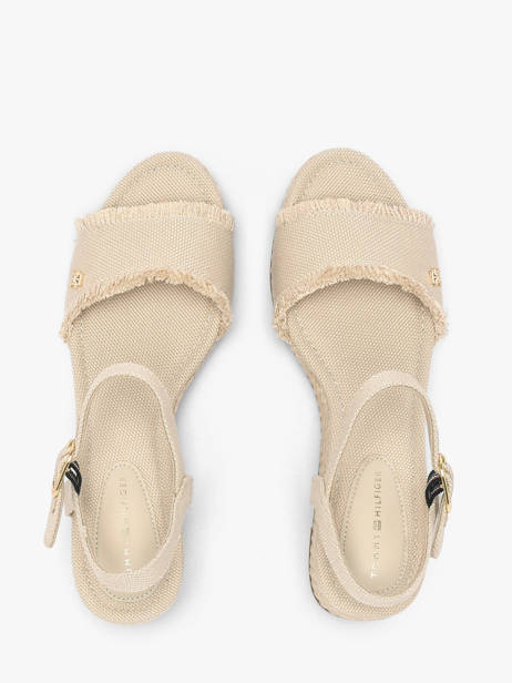 Sandalen Uit Leder Tommy hilfiger Beige women 9470ACI ander zicht 3