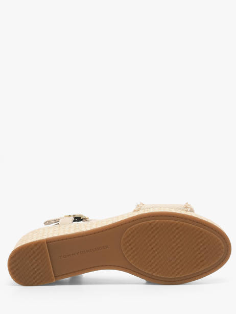 Sandalen Uit Leder Tommy hilfiger Beige women 9470ACI ander zicht 4