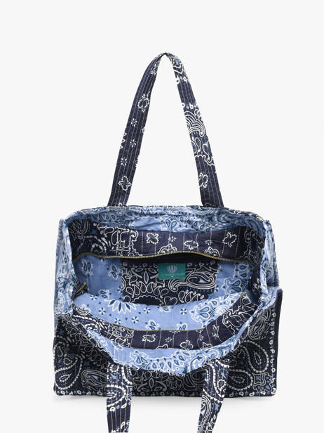 Schoudertas Bandana Katoen Le voyage en panier Blauw bandana PM965 ander zicht 3
