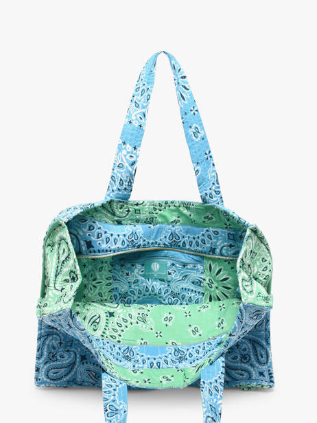 Schoudertas Bandana Katoen Le voyage en panier Blauw bandana PM965 ander zicht 2