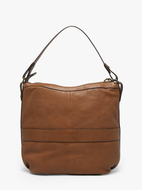 Schoudertas Nomade Leder Gerard darel Bruin midday B402 ander zicht 4