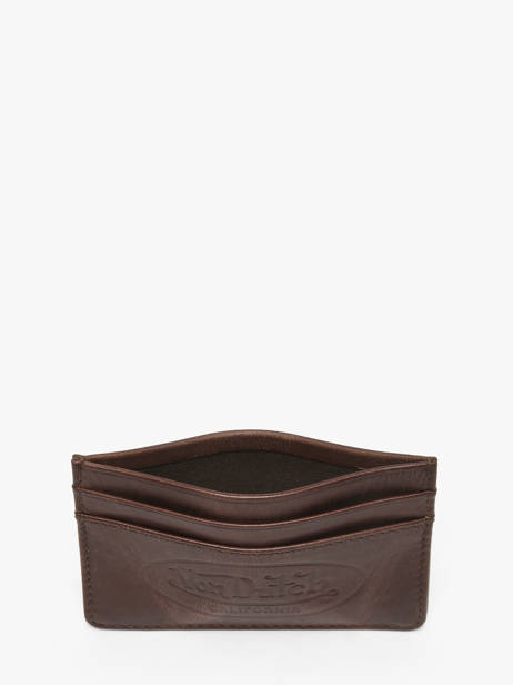 Kaarthouder Leder Von dutch Bruin wallets OBAS ander zicht 1
