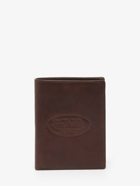 Portefeuille Leder Von dutch Bruin wallets OBRY