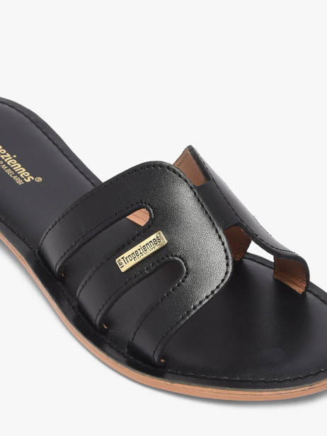 Slippers Damia Uit Leder Les tropeziennes Zwart women DAMIA ander zicht 2