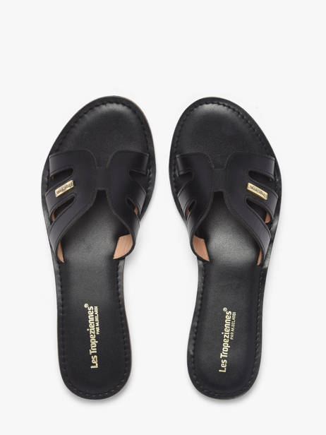Slippers Damia Uit Leder Les tropeziennes Zwart women DAMIA ander zicht 3