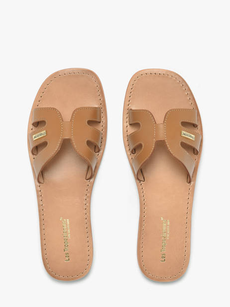 Slippers Hadamia Uit Leder Les tropeziennes Bruin women - 0HADAMIA ander zicht 3