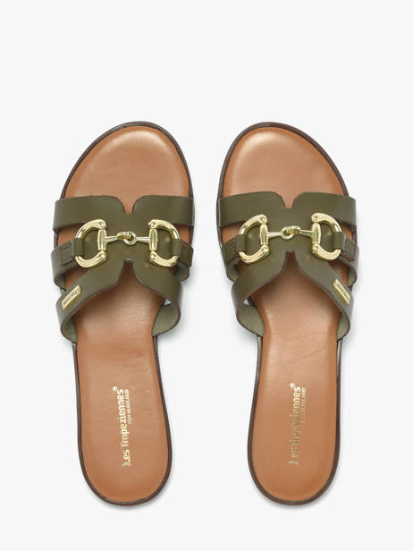 Slippers Hamia Uit Leder Les tropeziennes Groen women HAMIA ander zicht 3
