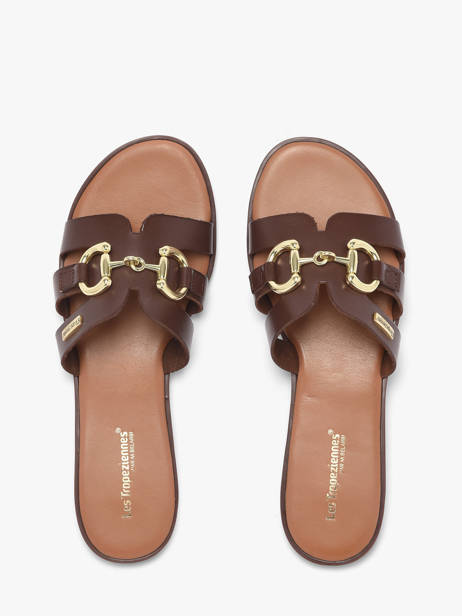 Slippers Hamia Uit Leder Les tropeziennes Bruin women HAMIA ander zicht 3