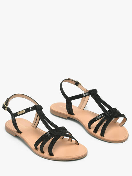 Open Sandalen Uit Leder Les tropeziennes Zwart accessoires HAMELIE ander zicht 1