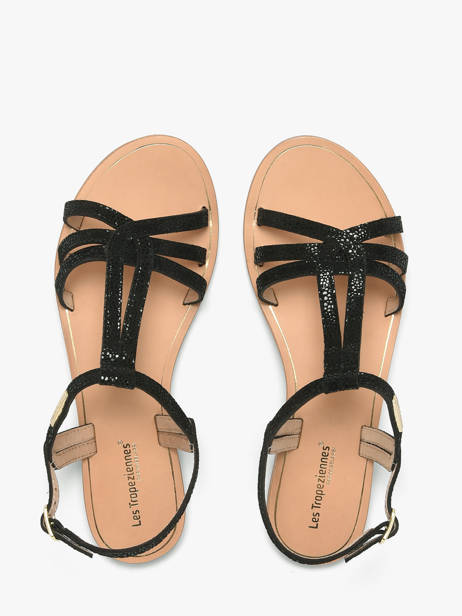 Open Sandalen Uit Leder Les tropeziennes Zwart accessoires HAMELIE ander zicht 3