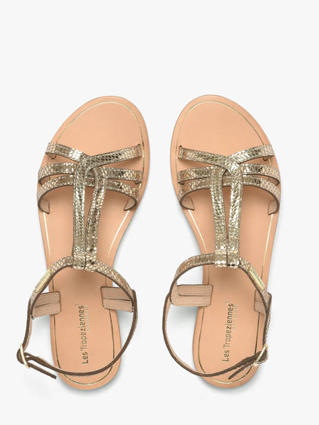 Open Sandalen Uit Leder Les tropeziennes Goud women HAMELIE ander zicht 3