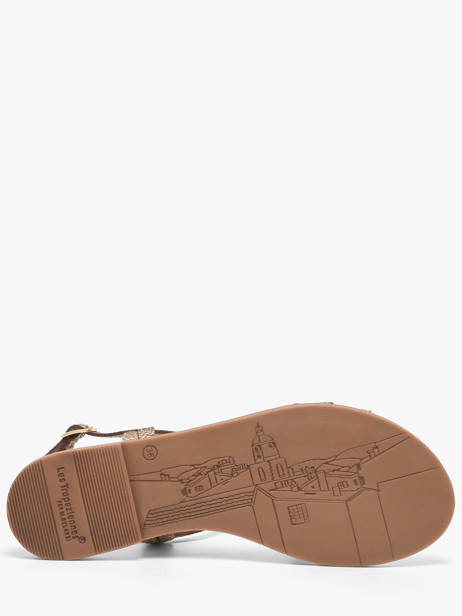 Open Sandalen Uit Leder Les tropeziennes Goud women HAMELIE ander zicht 4