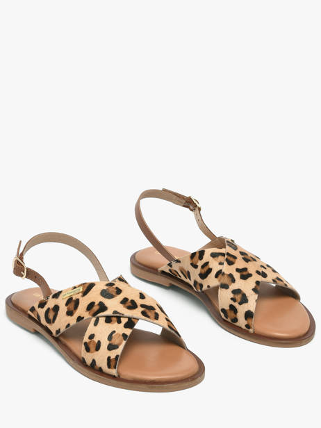 Open Sandalen Uit Leder Les tropeziennes Bruin women DOAPO ander zicht 1