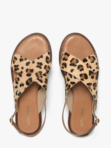 Open Sandalen Uit Leder Les tropeziennes Bruin women DOAPO ander zicht 3