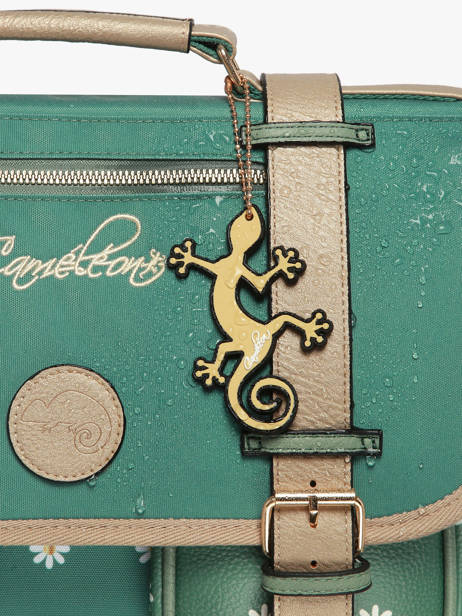 Boekentas Op Wieltjes 2 Compartimenten Cameleon Groen vintage fantasy PBVGCR38 ander zicht 7
