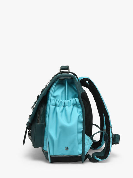 Boekentas 2 Compartimenten Cameleon Blauw vintage urban PBVBCA35 ander zicht 2