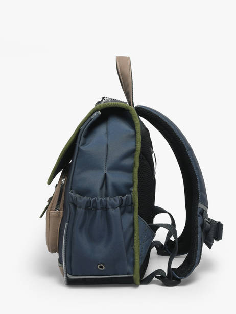 Rugzak 1 Compartiment Cameleon Blauw vintage urban PBVBSD30 ander zicht 2