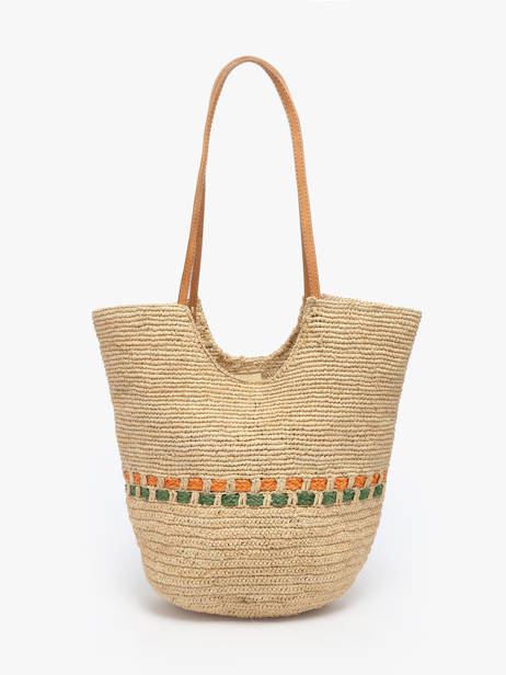 Schoudertas L'atelier Du Crochet Raphia Le voyage en panier Beige l'atelier du crochet AM804 ander zicht 4
