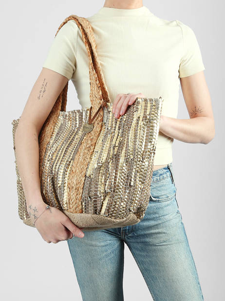Schoudertas Estival Jute Le voyage en panier Goud estival PM937 ander zicht 1