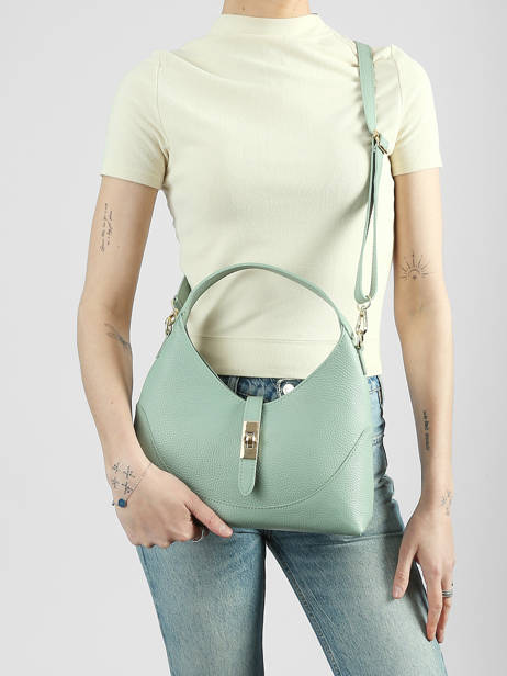 Cross Body Tas Caviar Leder Milano Groen caviar CA26022 ander zicht 1