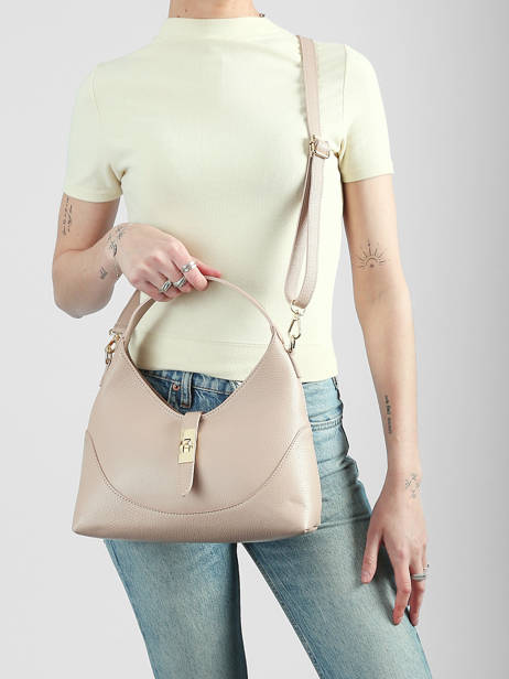 Cross Body Tas Caviar Leder Milano Beige caviar CA26022 ander zicht 1