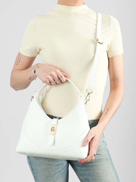 Cross Body Tas Caviar Leder Milano Wit caviar CA26022 ander zicht 1