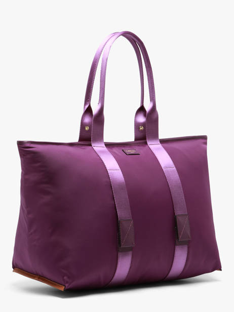 Schoudertas L Mistral Rollable Nylon En Leder Lancel Violet mistral A13996 ander zicht 1