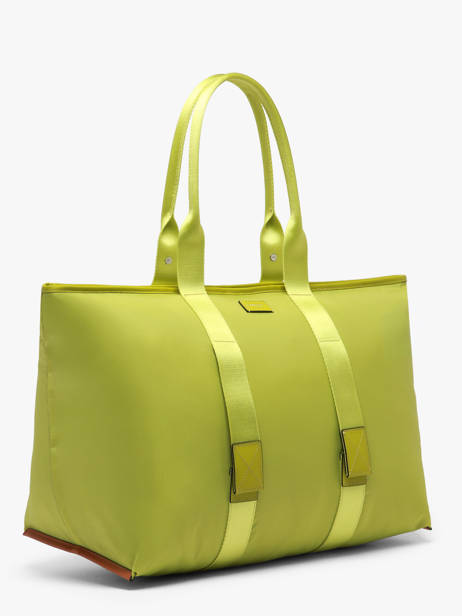 Schoudertas L Mistral Rollable Nylon En Leder Lancel Groen mistral A13996 ander zicht 2