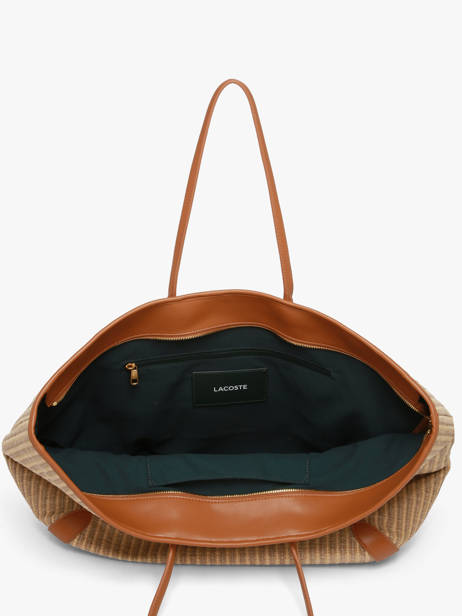 Schoudertas Summer Raphia Lacoste Beige summer NF5247PB ander zicht 3