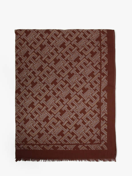 Sjaal Tommy hilfiger Bruin monogram AW18687