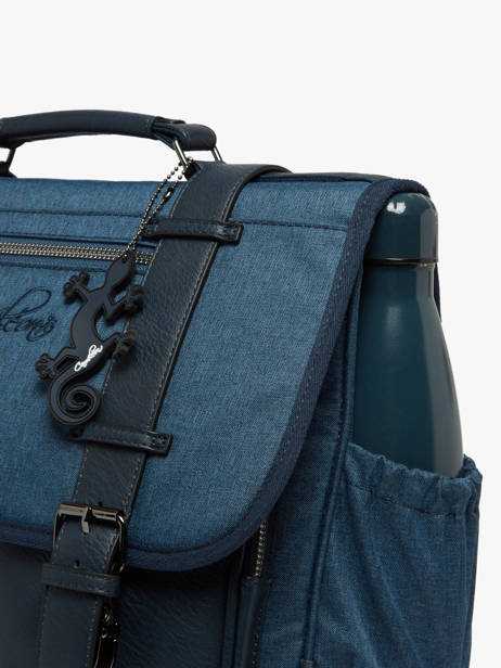 Boekentas 2 Compartimenten Vintage Color Cameleon Blauw vintage color - VIC-CA35 ander zicht 4