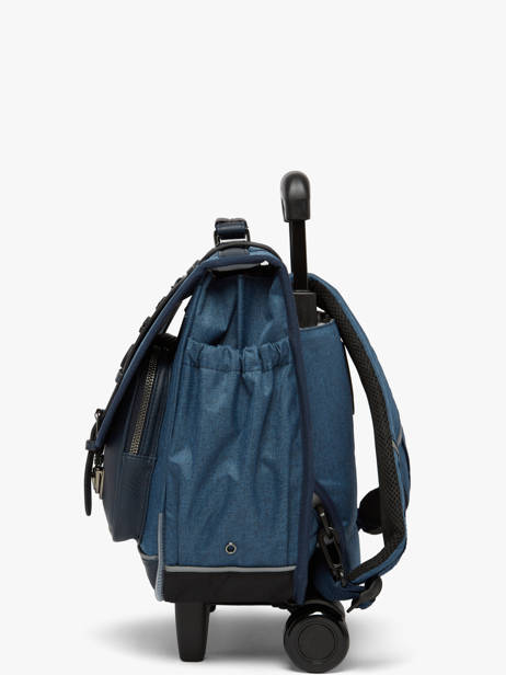 Boekentas Op Wieltjes 2 Compartimenten Vintage Color Cameleon Blauw vintage color CR38 ander zicht 1