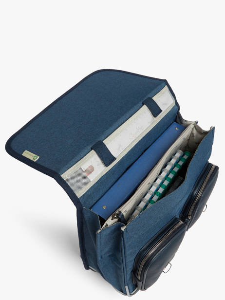 Boekentas Op Wieltjes 2 Compartimenten Vintage Color Cameleon Blauw vintage color CR38 ander zicht 2