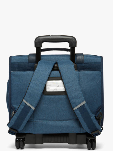 Boekentas Op Wieltjes 2 Compartimenten Vintage Color Cameleon Blauw vintage color CR38 ander zicht 3