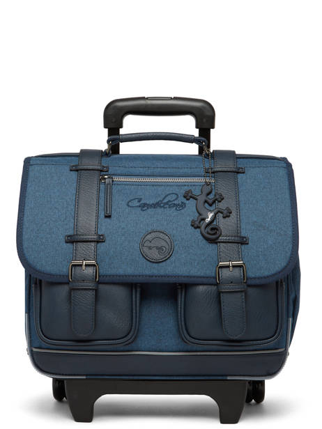 Boekentas Op Wieltjes 2 Compartimenten Vintage Color Cameleon Blauw vintage color CR38 ander zicht 6