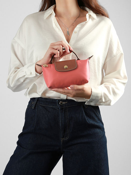 Longchamp Le pliage original Clutch Roze