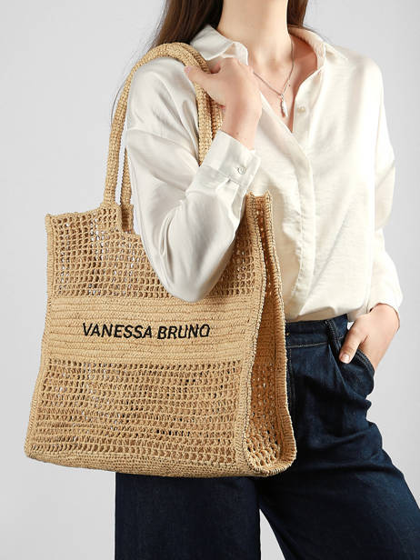 Schoudertas Cabas Raphia Raphia Vanessa bruno Beige cabas raphia 60V40892 ander zicht 1