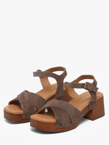 Sandalen Met Hak Uit Leder Semerdjian Bruin women MICOL ander zicht 1