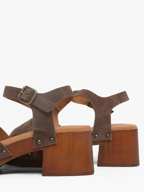 Sandalen Met Hak Uit Leder Semerdjian Bruin women MICOL ander zicht 2