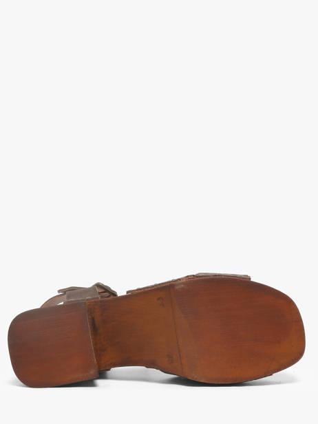 Sandalen Met Hak Uit Leder Semerdjian Bruin women MICOL ander zicht 4