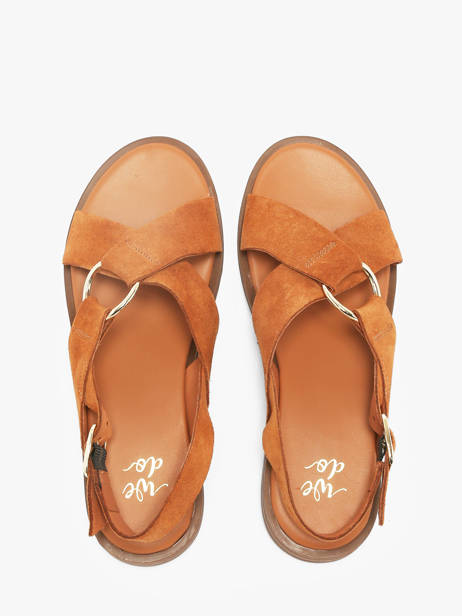 Sandalen Uit Leder We do Oranje women 45126A58 ander zicht 3