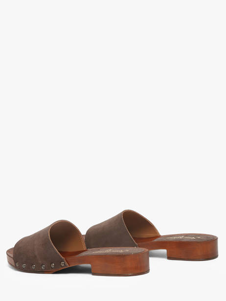 Slippers Uit Leder Semerdjian Bruin women IOLE ander zicht 2