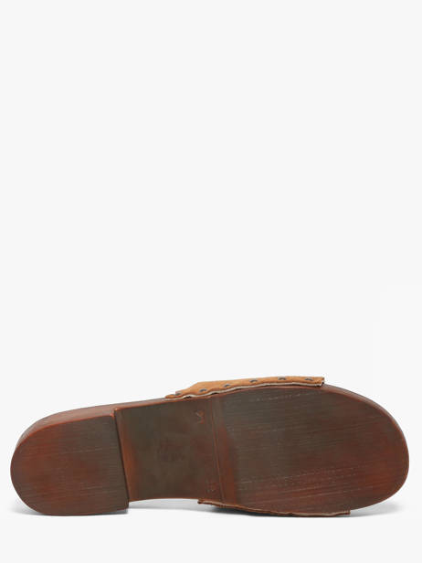 Slippers Uit Leder Semerdjian Bruin women IOLE394 ander zicht 4