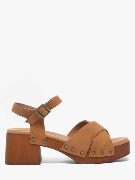 Sandalen Met Hak Uit Leder Semerdjian Bruin accessoires MICOL