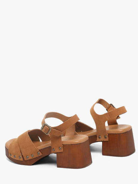 Sandalen Met Hak Uit Leder Semerdjian Bruin accessoires MICOL ander zicht 2