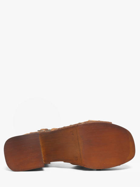 Sandalen Met Hak Uit Leder Semerdjian Bruin accessoires MICOL ander zicht 4