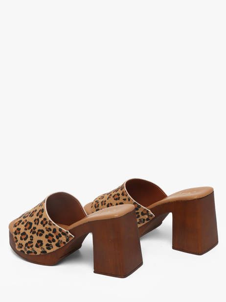 Slippers Met Hak Uit Leder Semerdjian Beige accessoires LAILA ander zicht 2
