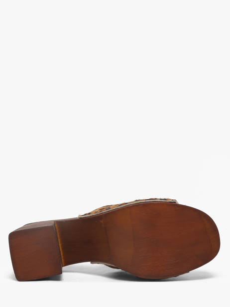 Slippers Met Hak Uit Leder Semerdjian Beige accessoires LAILA ander zicht 4